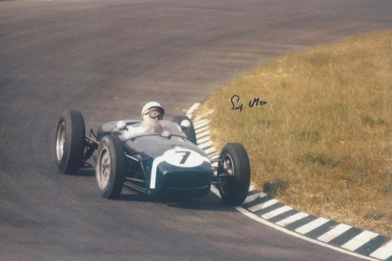 SIR STIRLING MOSS SIGNED TEAM LOTUS PICTURE