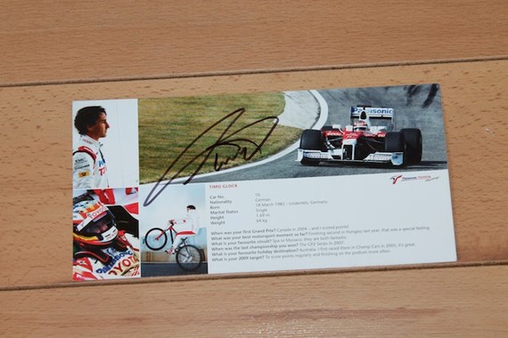 SIGNED DRIVER CARD