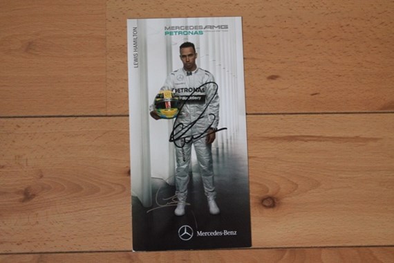 MERCEDES SIGNED DRIVER CARD